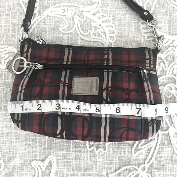 Coach Poppy Tartan Large Wristlet - Picture 15 of 16